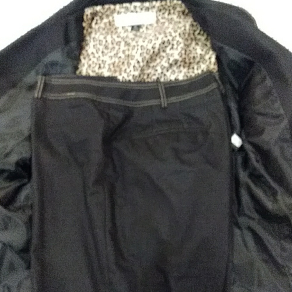 Tahari faux dark denim sleeveless pantsuit